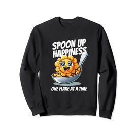 Happy Cereal Lovers Like Hearty Cornflakes Breakfast Sweatshirt