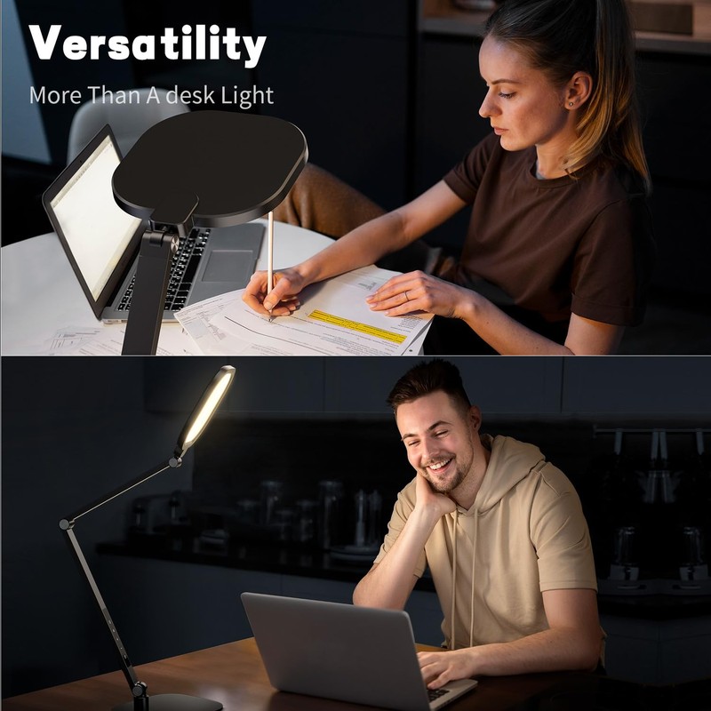 LitONES LED Desk Lamp for Home Office, Eye-Caring Modern Desk