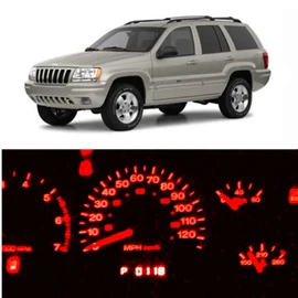 WLJH Super Bright Red Instrument Panel Gauge Bulb Cluster Led Dash Light Kits for Jeep Grand Cherokee ZJ 1999-2004, Pack of 6