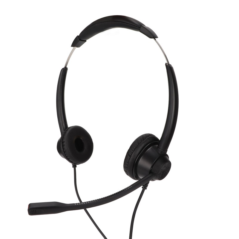 Call Center Headset Noise Cancelling Mic Supports Speaker Volume Adjustment