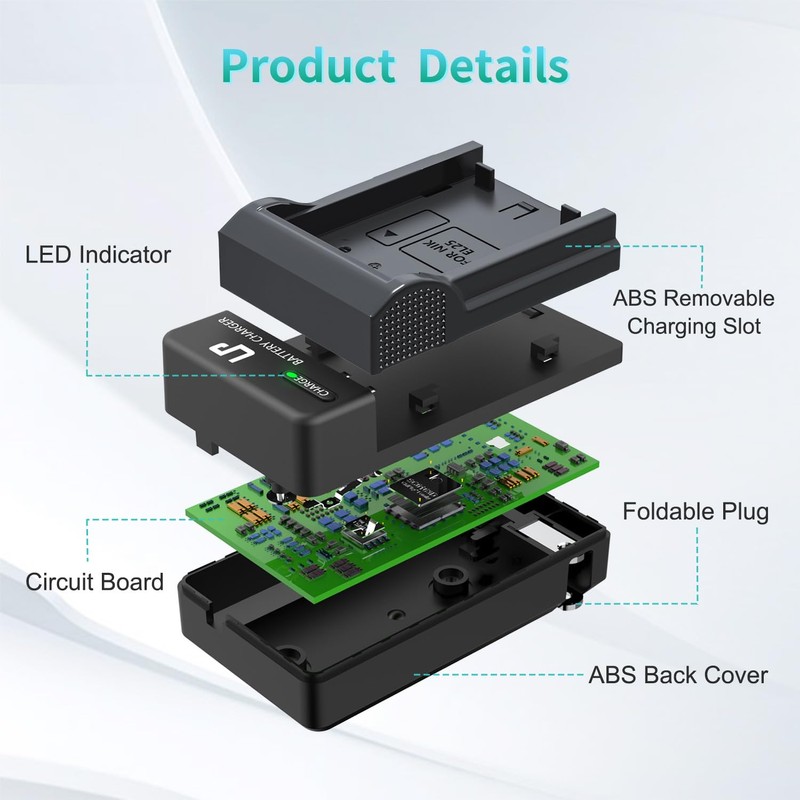 LP EN-EL25 EN-EL25A Battery Charger Compatible with Nikon Z30 Z50
