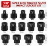 EMENTOL 14PCS 3/8" Drive Low Profile Nano Impact Socket Set,