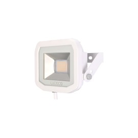 Luceco Guardian Slim Flood Light with 1 m Cable, 8 W, 5000K Colour Temperature, White, 12.5 x 8.5 cm Aluminium