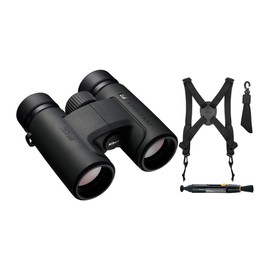 Nikon Prostaff P7 10X30 Binoculars Bundle with Harness and Lens Pen Cleaning System (3 Items)