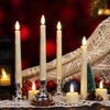 Flameless LED Taper Candles with Warm White Lights, 8 Inch