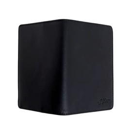 KHIM Leather Passport Holder Cover Travel Wallet Organiser Passport Case with RFID Blocking, PU Leather Credit Banck Card Holder Unisex Travel Accessories (Black)