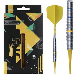 CUESOUL JIHO S6 18g Soft Tip 90% Tungsten Dart Set with Unifying Rust T19 Flight