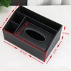 YUNXIASW PU Leather Household Office Rectangular Tissue Box with Remote