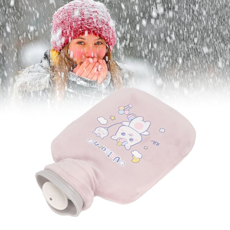 Hot Water Bottle with Soft Cover Student Home Portable Cute
