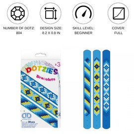 DIAMOND DOTZ Dotzies - Blues Diamond Painting Kits for Kids - Diamond Art Kits a Relaxing Creative Craft Kit with Dotz Gems