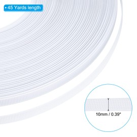 PATIKIL 45 Yards 10mm Polyester Boning for Sewing, Sew-Through Low-Density Boning for Wedding Dress, Hat, Corsets, Handbags, DIY Crafts, White