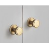 Goo-Ki 6 Pack Cabinet Knobs with Backplate Champagne Bronze Drawer