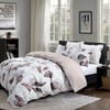 OAITE Duvet Cover Queen Size,Reversible Leaf White Duvet Cover Set