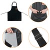 Trinkrittey Black Waterproof Apron Rubber Vinyl Apron with One Big