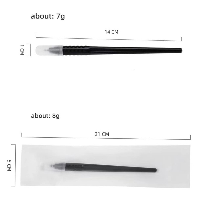 ALIWOD Disposable Manual Microblades Pen,14 Pin,14F,10 Pack, 0.25mm (14 sloped