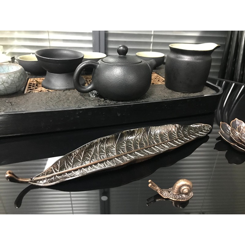 Incense Holder Set, Leaf and Snail Incense Burner, Incense Ash