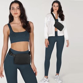 Bum Bag for Women Men Small Waist Pack Cross Body Fanny Belt Purse with Adjustable Strap for Sports Workout Traveling Running Hiking(Fashion Waist Bag)