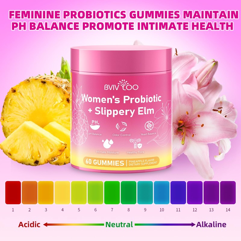 BVIVLOO Women's Probiotic Slippery Elm Gummies - Her Juicy Probiotics