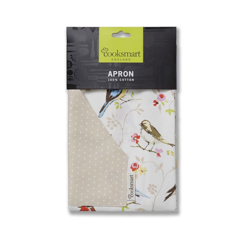 Cooksmart - Cotton apron, floral pattern, 100% cotton, Multicolor, 61x84,Multicolor,9104