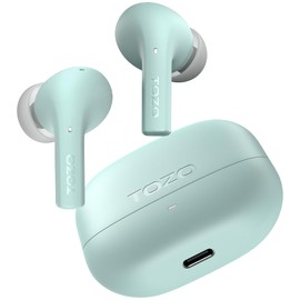 TOZO E2 Latest Design, Enhanced Sound Quality Version (Wireless Earphones/Dedicated App Compatible), Custom EQ Mode, Noise Canceling, Instant Connection, Long Distance Connection, Quick Charging, USB,