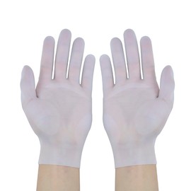 vodvob reusable silicone gloves, finger protectors for epoxy resin casting DIY crafts, household cleaning gloves, dishwashing and cleaning tasks, flexible, durable and non slip， Transparent white