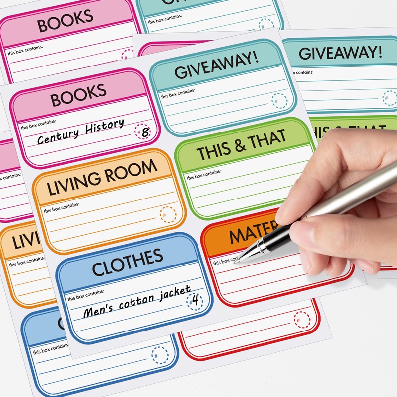 HYBSK 60PCS Home Moving Labels for Boxes 3-1/2” x 2"