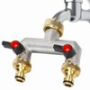 2 Wege Wasseranschluss Verteiler Hahnverbinder, Garten Wasserhahn Wasserverteiler aus Messing,