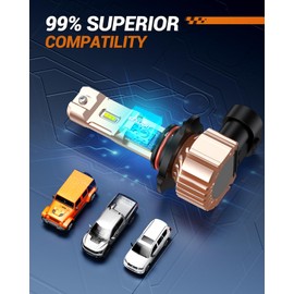 SEALIGHT H10 9145 LED Fog Light Bulbs or DRL, 600% Brightness 50000 Hours Lifespan 9140 9145 H10 LED Bulb, 10000LM 6500K Cool White Strong Penetration, Play and Plug, Driving Lights, Pack of 2