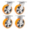 W B D WEIBIDA 6 Inch Industrial Casters, Maintenance-Free Polyurethane