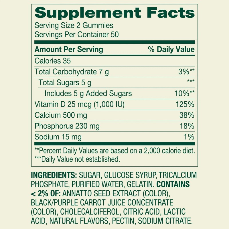 Spring Valley Calcium 500 mg Plus Vitamin D 25 mcg