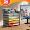 Docnest Multi-Functional Desk Organizer Tray, 6 Tier Paper Letter Tray