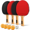 PRO-SPIN Ping Pong Paddles - High-Performance Set with Premium Table