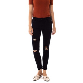Kan Can Women's Mid Rise Ankle Skinny Jeans BK 7/27
