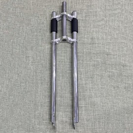 DONSP1986 1 in Threaded Bicycle Fork 26 inch Triple Tree Non Suspension Fork with Doulble Shoulders fit 26" x3.5 Tire (Fork Only)