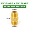TAISHER Metals Brass 5PCS 3/4 Inch Flare x 3/4 Inch