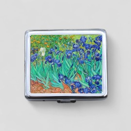 Irises 8 Day Pill Box, 7 Day Pill Box, Travel Pill Case, Van Gogh