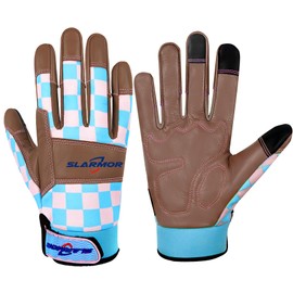 SLARMOR Gardening-Gloves-for-Women, Thorn-Proof and Touchscreen Cowhide Leather-Work-Gloves Breathable Safety Gloves with Grip - Durable Gardening Supplies Gift for Women - Large