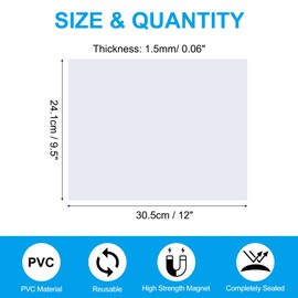 PATIKIL 12"x9.5" Magnetic Vent Cover, Floor Wall Air Registers Cover High Strength Magnetic Vent Blocker for Home RV HVAC Fireplace Furnace, White