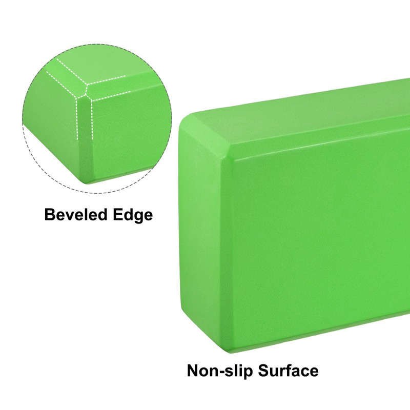 sourcing map Yoga Block 9" x 6" x 3" Light