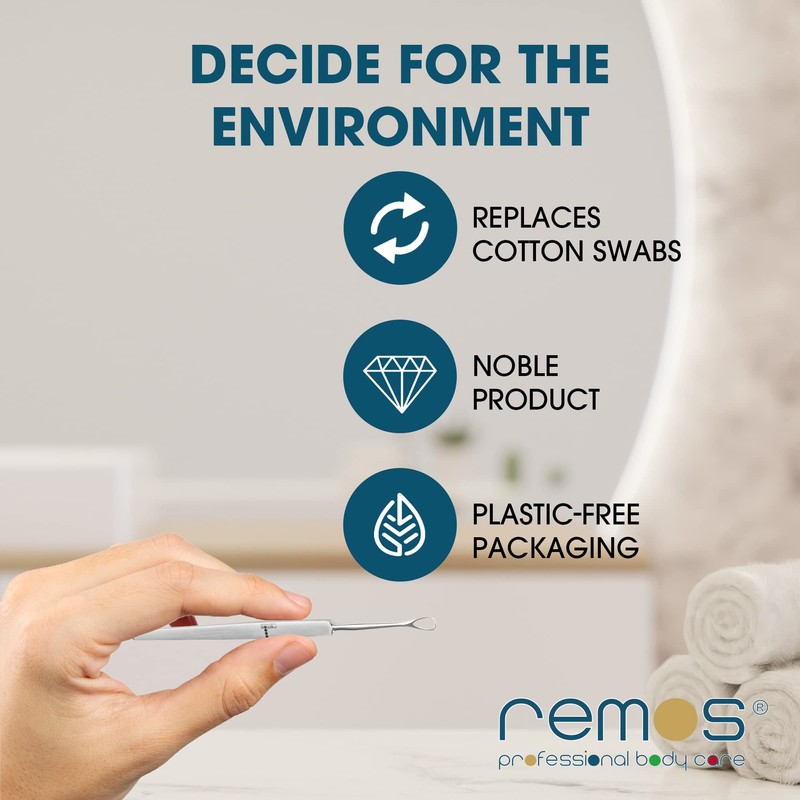 REMOS Ear Wax Remover Made of Stainless Steel - Easy