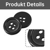 couduan 60pcs Black Resin 10mm, 20mm, 30mm Round Sewing Buttons