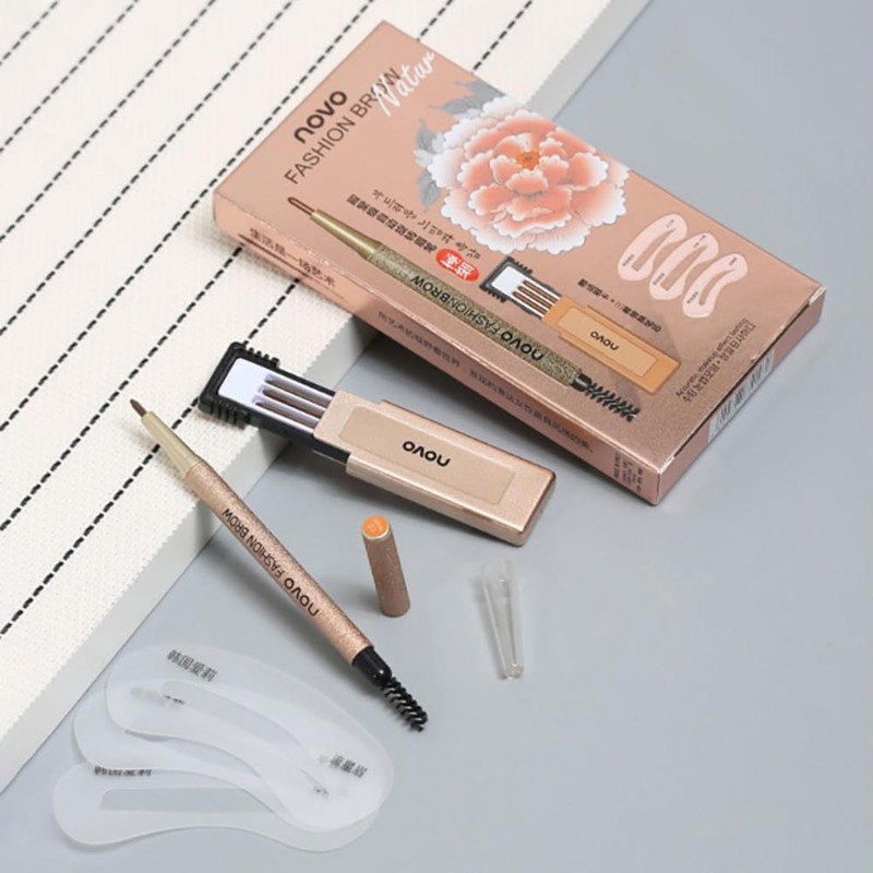 LiangNiShi Eyebrow Pencil, Ultra Fine Type, Waterproof, Sweat Resistant, Natural
