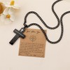 Always Remember Black Bible Verse Cross Necklace For Men Christian
