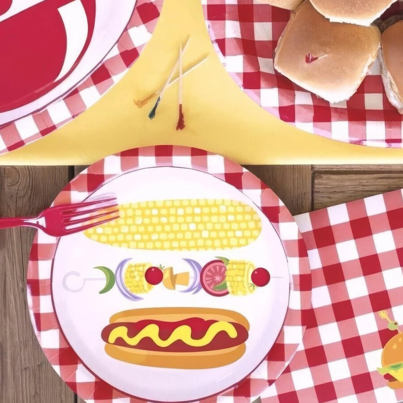 Classic BBQ Round Dinner Plates - 9" (Pack of 8)