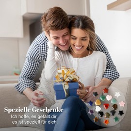 AWARDSEN Star and Heart Gemstones for Children, Pack of 20 Healing Stones, Natural Gemstones Set, Healing Crystals, Lucky Stones for Reiki Healing, Small Gifts for Her