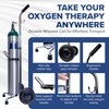 4 PCS Chrome Lightweight Single D/E Oxygen Cylinder Cart, Adjustable