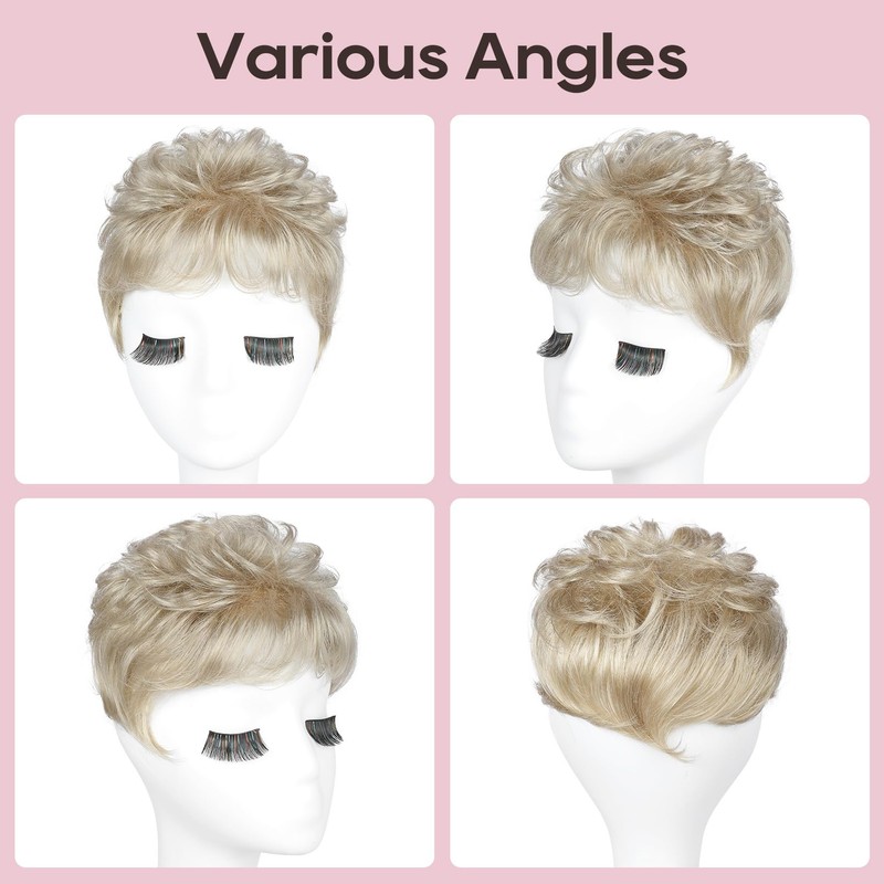 Hair Topper, Short Wiglet Hair Topper for Women with Thinning