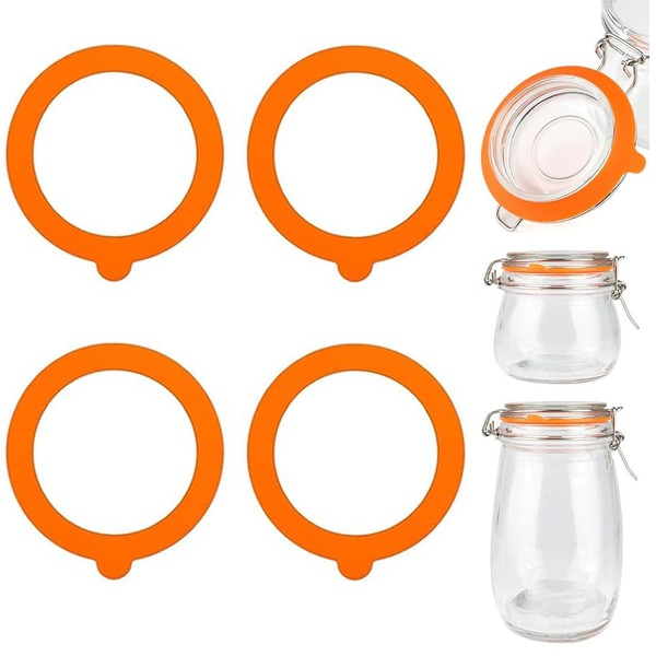 TEOZBLU Pack of 4 Replacement Preserving Jars Seals, Preserving Rings,