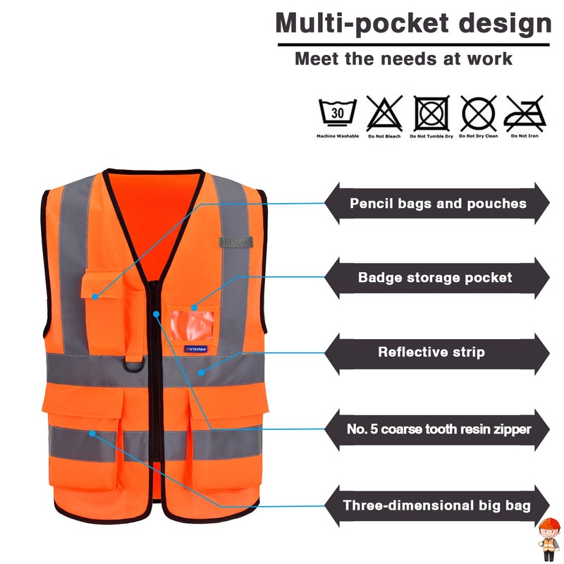 A-SAFETY Orange SMALL Safety VestS