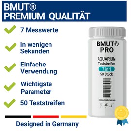 BMUT 50 x 7-in-1 Aquarium Test Strips Water Test Pond Fish Water Quality Tube